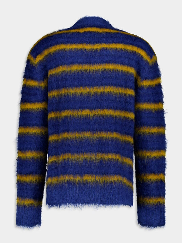MarniStriped Mohair Cardigan at Fashion Clinic
