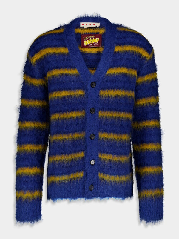 MarniStriped Mohair Cardigan at Fashion Clinic