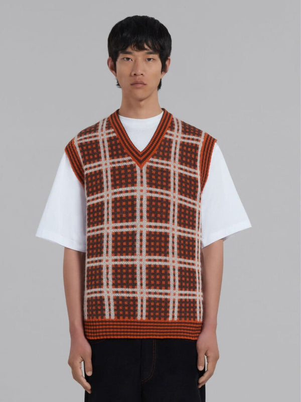 MarniV-Neck Knit Vest at Fashion Clinic