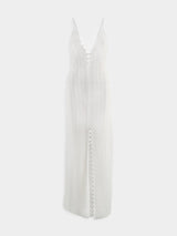 Missoni MareCrochet-Knit Semi-Sheer Maxi Dress in White at Fashion Clinic