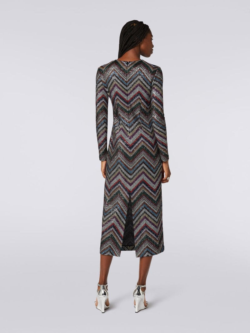 MissoniLong Zigzag And Sequins Dress at Fashion Clinic