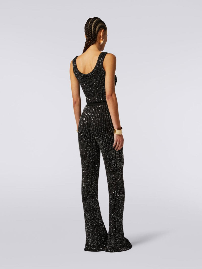 MissoniSequin-Embellished Flared Knit Trousers at Fashion Clinic