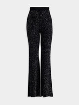 MissoniSequin-Embellished Flared Knit Trousers at Fashion Clinic