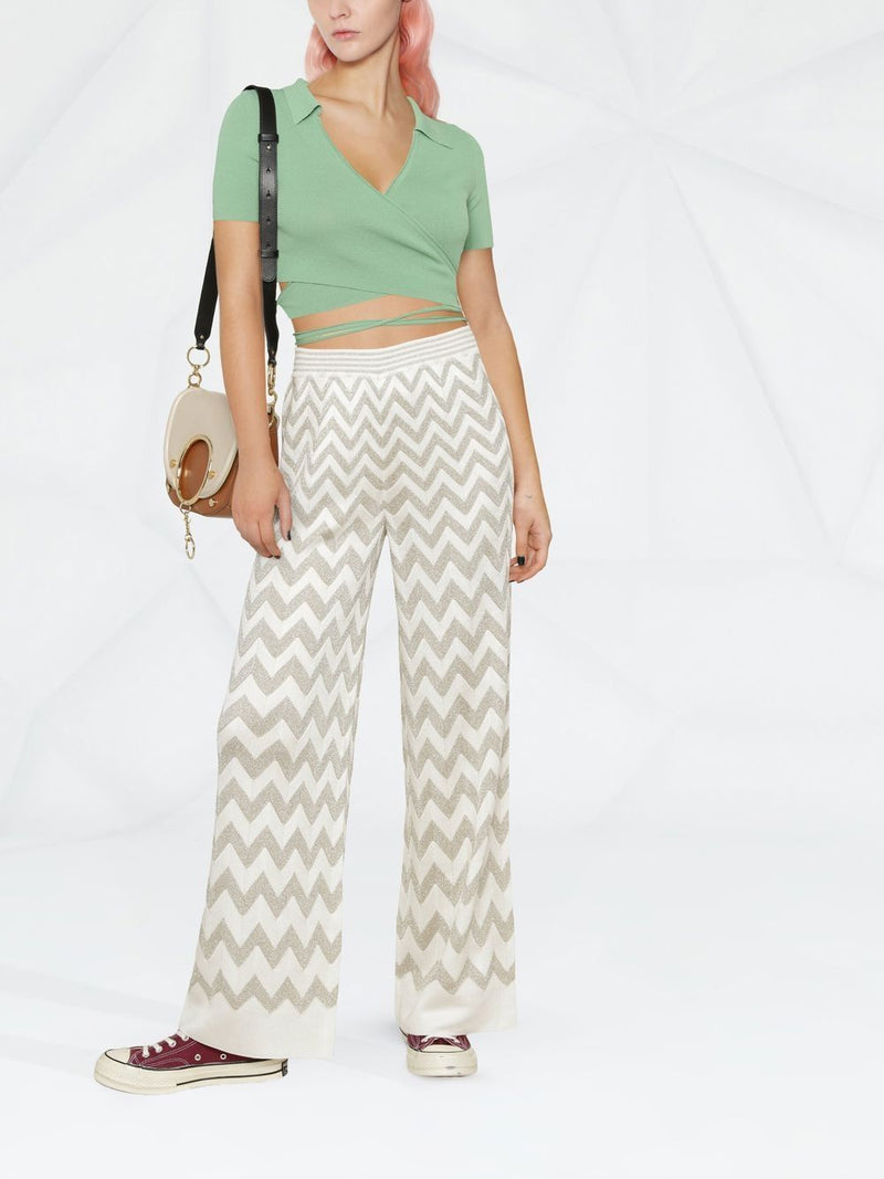 MissoniZig-Zag straight trousers at Fashion Clinic