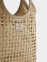 Miu MiuCrystal Embellished Satin Bag at Fashion Clinic