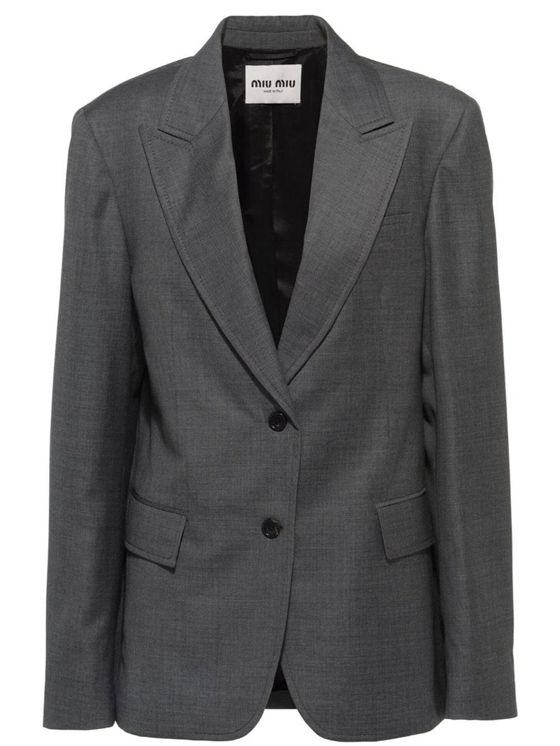 Miu MiuGrisaille Single-Breasted Blazer at Fashion Clinic