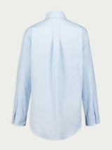 Miu MiuLogo-Print Long-Sleeve Poplin Shirt at Fashion Clinic