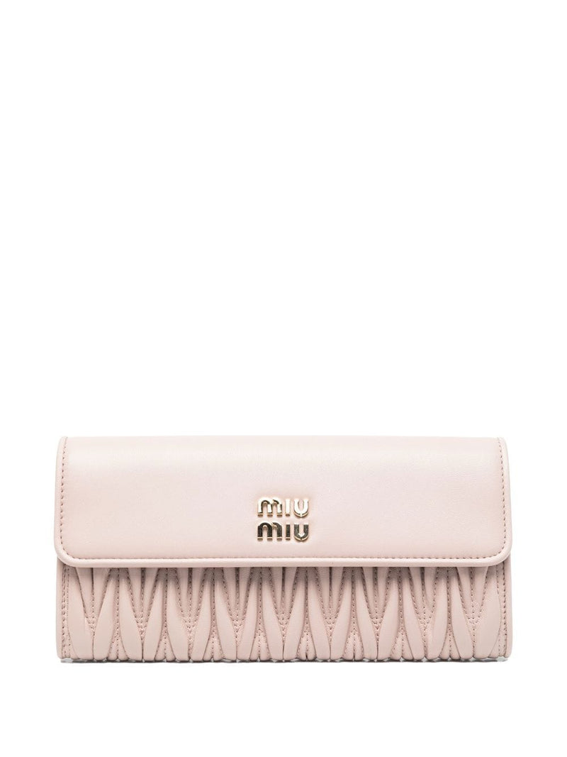 Miu MiuMatelasse Large Wallet at Fashion Clinic