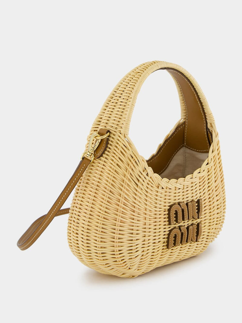 Miu MiuMini Wander Wicker Shoulder Bag at Fashion Clinic