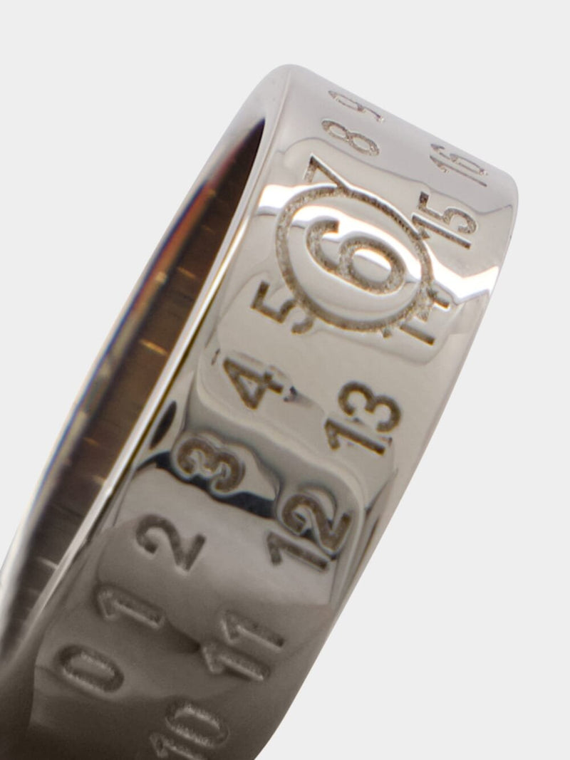 MM6 Maison MargielaNumeric Minimal Signature Band Ring at Fashion Clinic