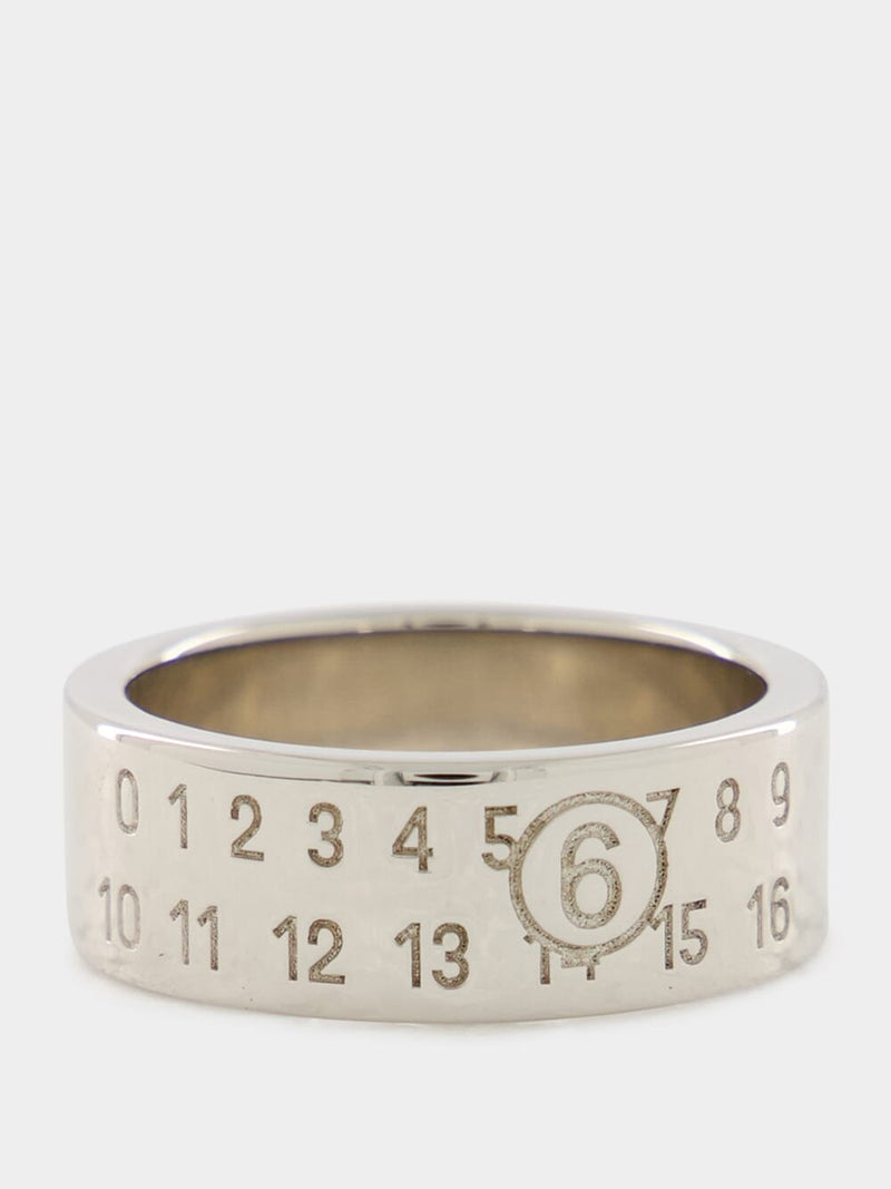 MM6 Maison MargielaNumeric Minimal Signature Band Ring at Fashion Clinic