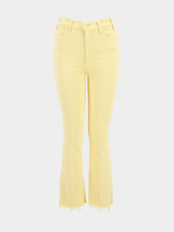 MotherThe Hustler Ankle Fray Yellow Jeans at Fashion Clinic