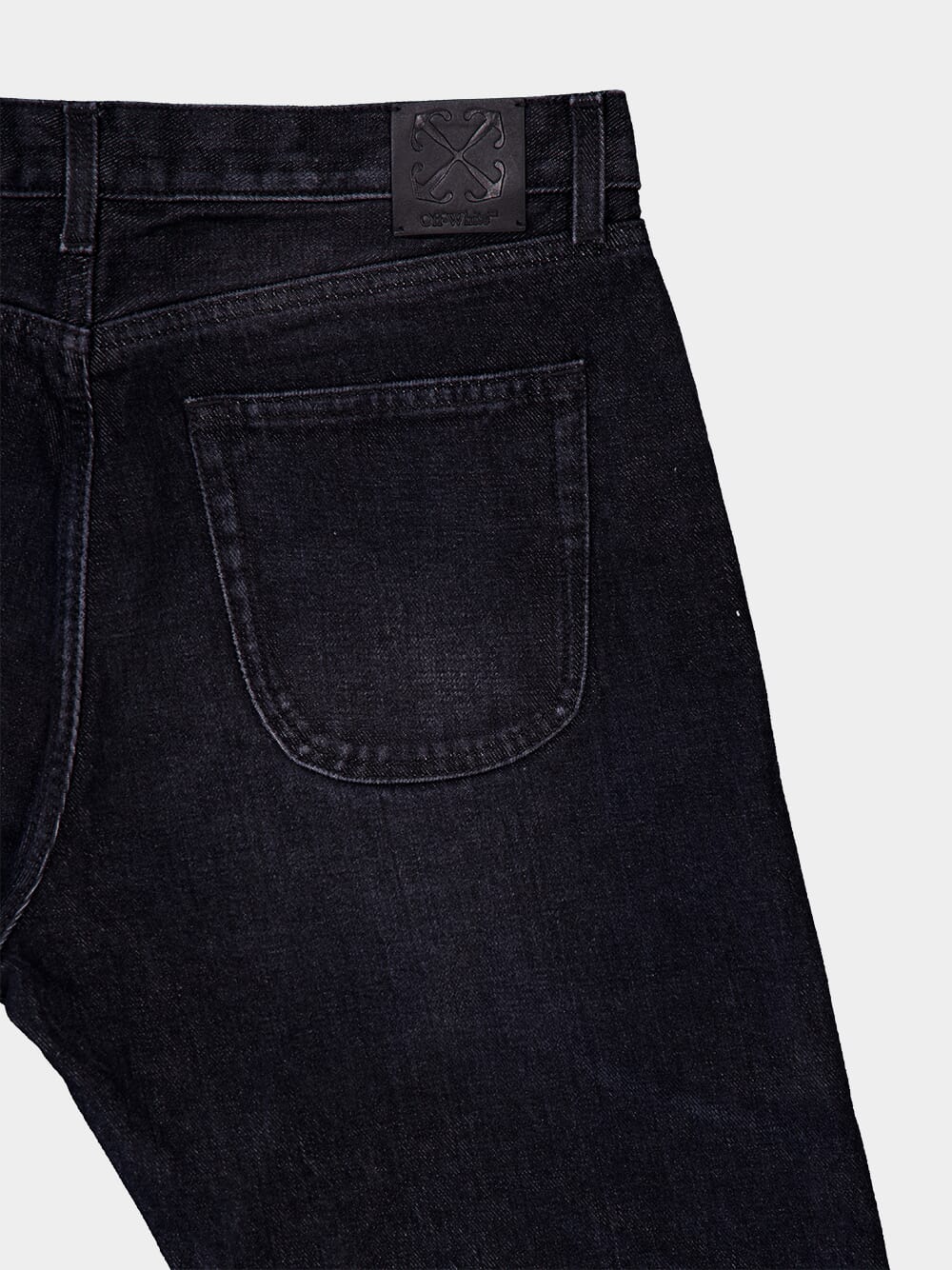 Off-WhiteArr Tab Logo-Patch Tapered Jeans at Fashion Clinic