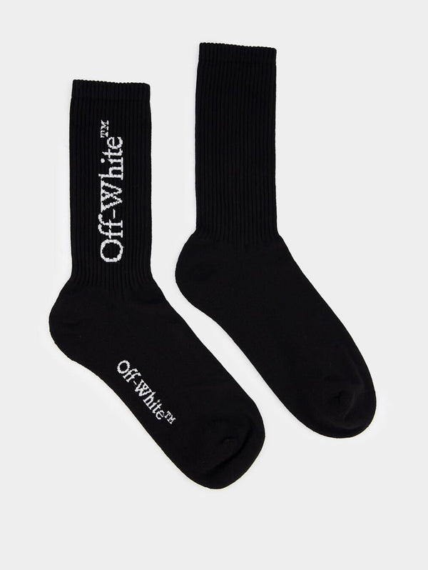 Off-WhiteBig Logo Bksh Mid Calf Cotton Socks at Fashion Clinic