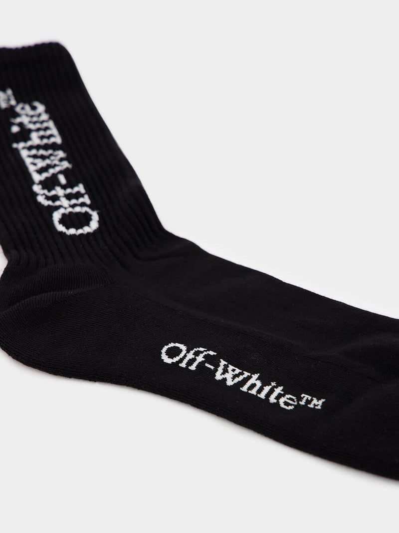 Off-WhiteBig Logo Bksh Mid Calf Cotton Socks at Fashion Clinic