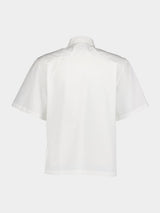 Off-WhiteBoxy Fit White Cotton Shirt at Fashion Clinic