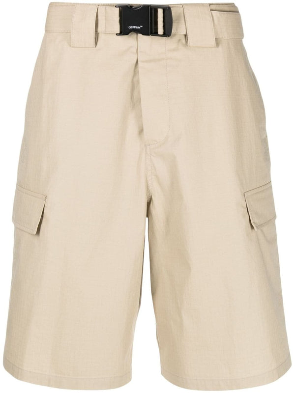 Off-WhiteBuckle cargo shorts at Fashion Clinic