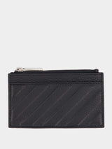 Off-WhiteDiag-Embossed Leather Cardholder at Fashion Clinic