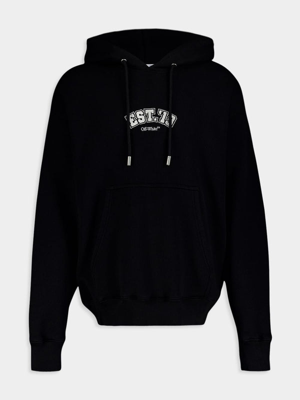 Off-WhiteEst' 13 Black Cotton Hoodie at Fashion Clinic