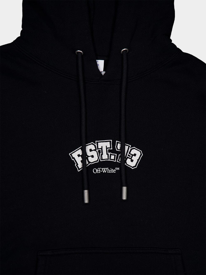 Off-WhiteEst' 13 Black Cotton Hoodie at Fashion Clinic