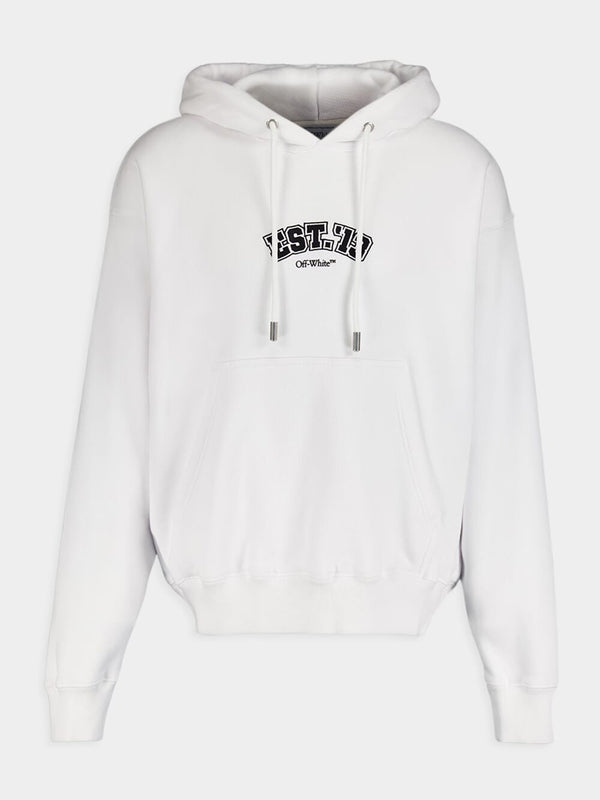 Off-WhiteEst' 13 White Cotton Hoodie at Fashion Clinic