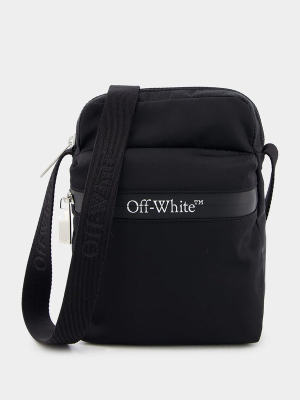 Off-WhiteLogo-Print Shell Messenger Bag at Fashion Clinic
