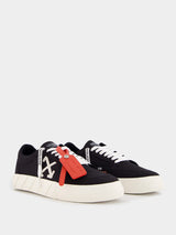 Off-WhiteLow Vulcanized Black Sneakers at Fashion Clinic