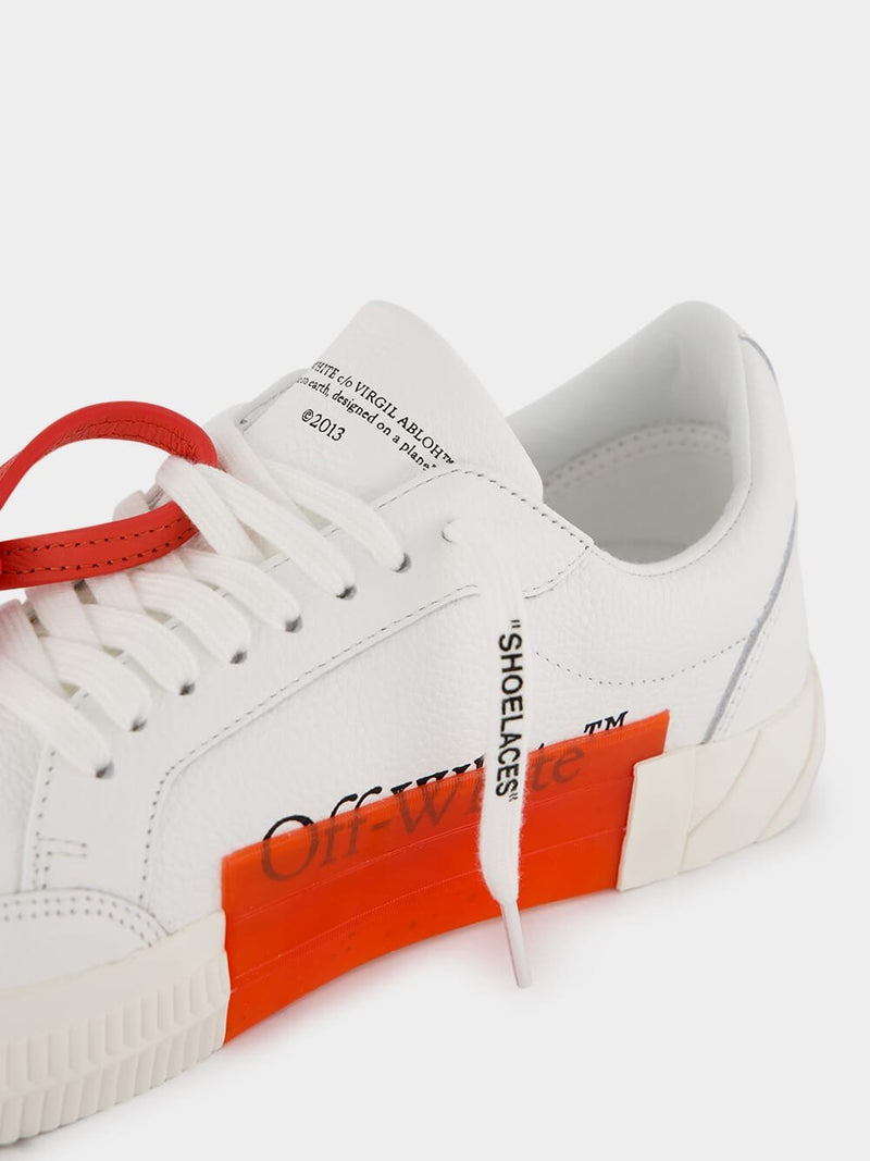 Off-WhiteLow Vulcanized Leather Sneakers at Fashion Clinic