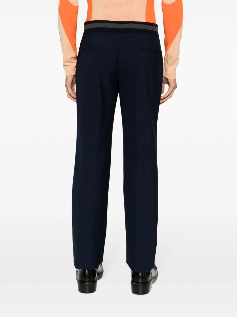 Off-WhiteMid-Rise Stripe-Detail Trousers at Fashion Clinic