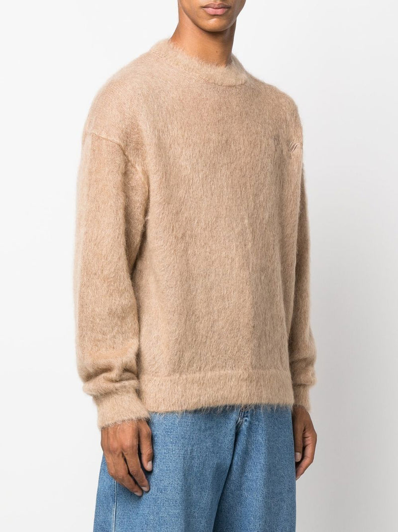 Off-WhiteMohair Knit Sweater at Fashion Clinic