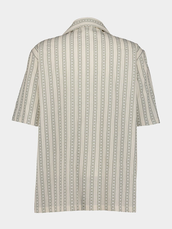 Off-WhiteStriped Bowling Shirt at Fashion Clinic