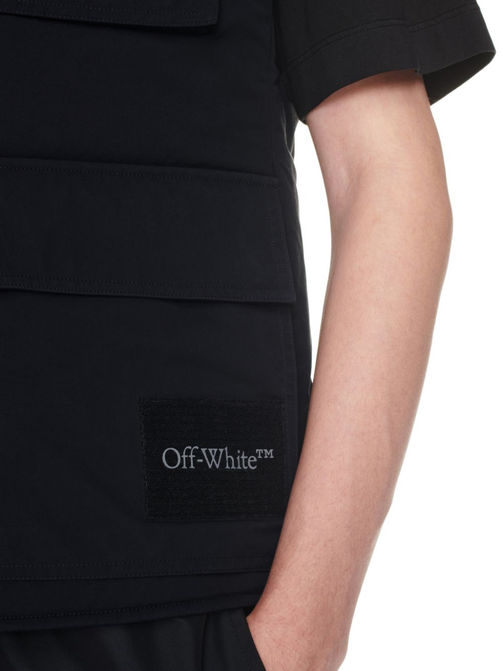 Off-WhiteWave Tag Padded Vest at Fashion Clinic