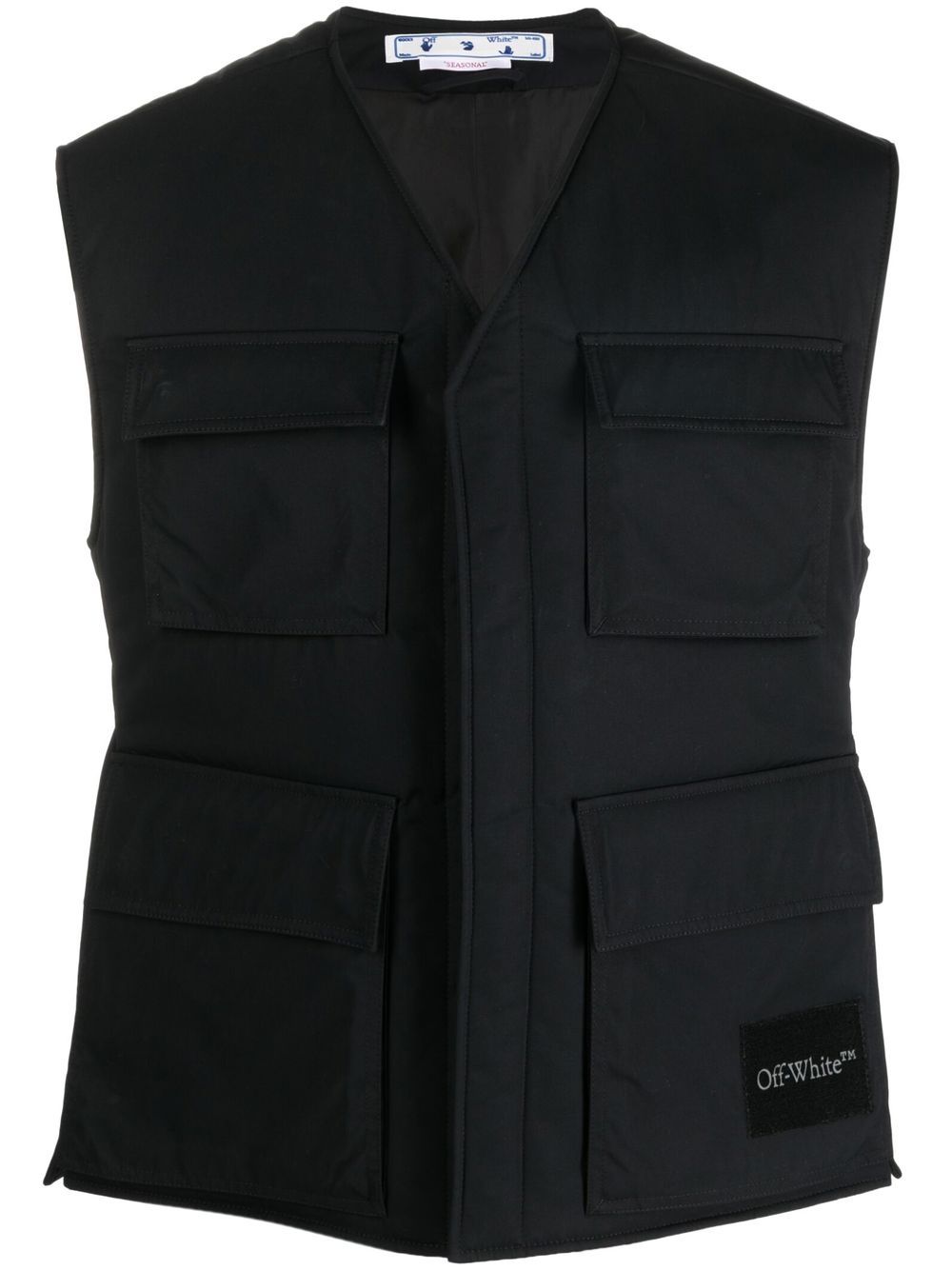 Off-WhiteWave Tag Padded Vest at Fashion Clinic