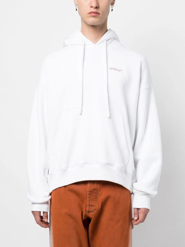 Off-WhiteWhite Cotton Hoodie at Fashion Clinic