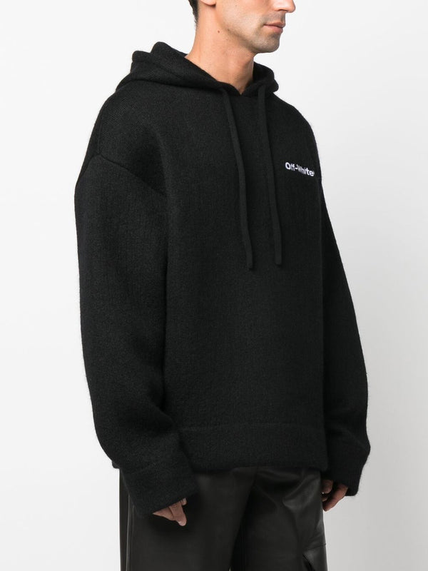 Off-WhiteWool Blend Hoodie at Fashion Clinic
