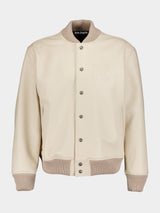 Palm AngelsClassic Cream Bomber Jacket at Fashion Clinic