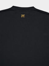 Palm AngelsFoggy Logo-Print Black T-Shirt at Fashion Clinic