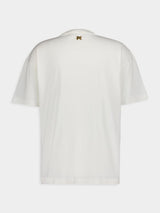 Palm AngelsFoggy Logo-Print White T-Shirt at Fashion Clinic