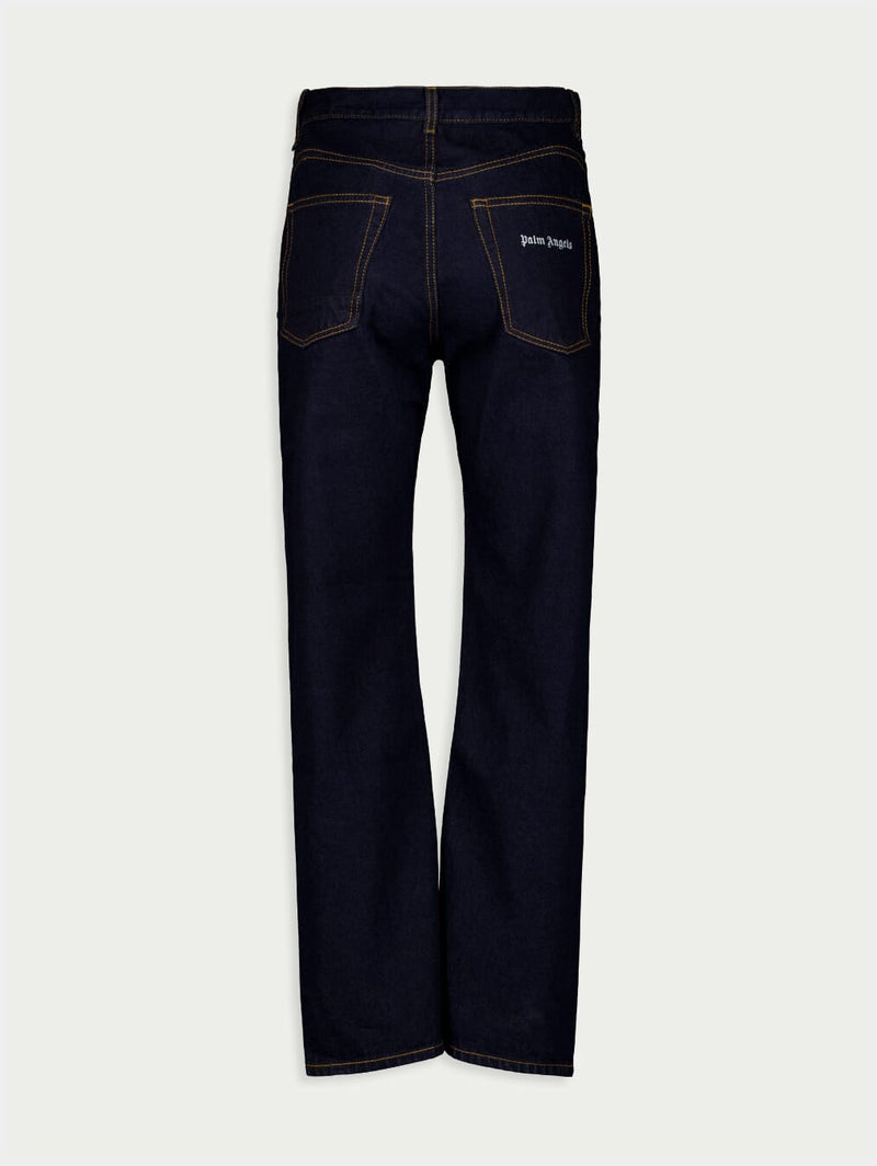 Palm AngelsLogo-Embroidered Denim Jeans at Fashion Clinic