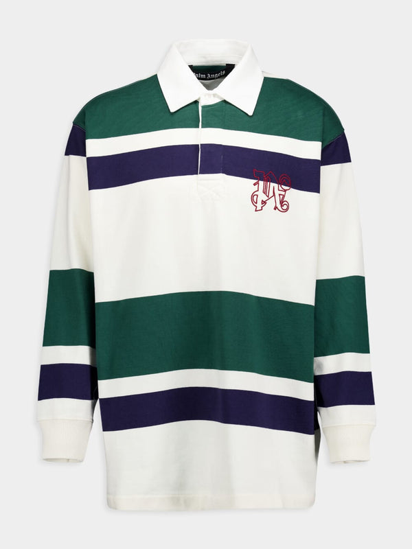 Palm AngelsMonogram Cotton Rugby Polo at Fashion Clinic