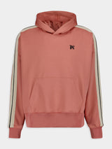 Palm AngelsSoft Pink Stripe Tracksuit Hoodie at Fashion Clinic