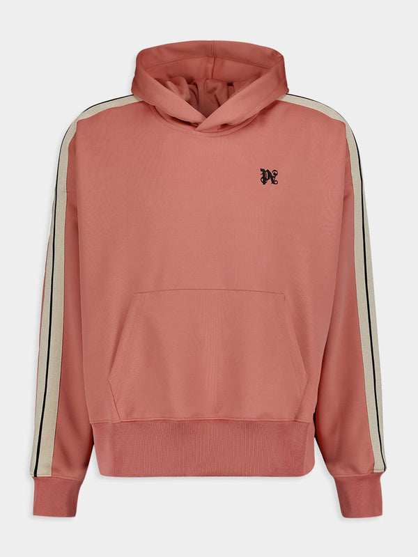 Palm AngelsSoft Pink Stripe Tracksuit Hoodie at Fashion Clinic