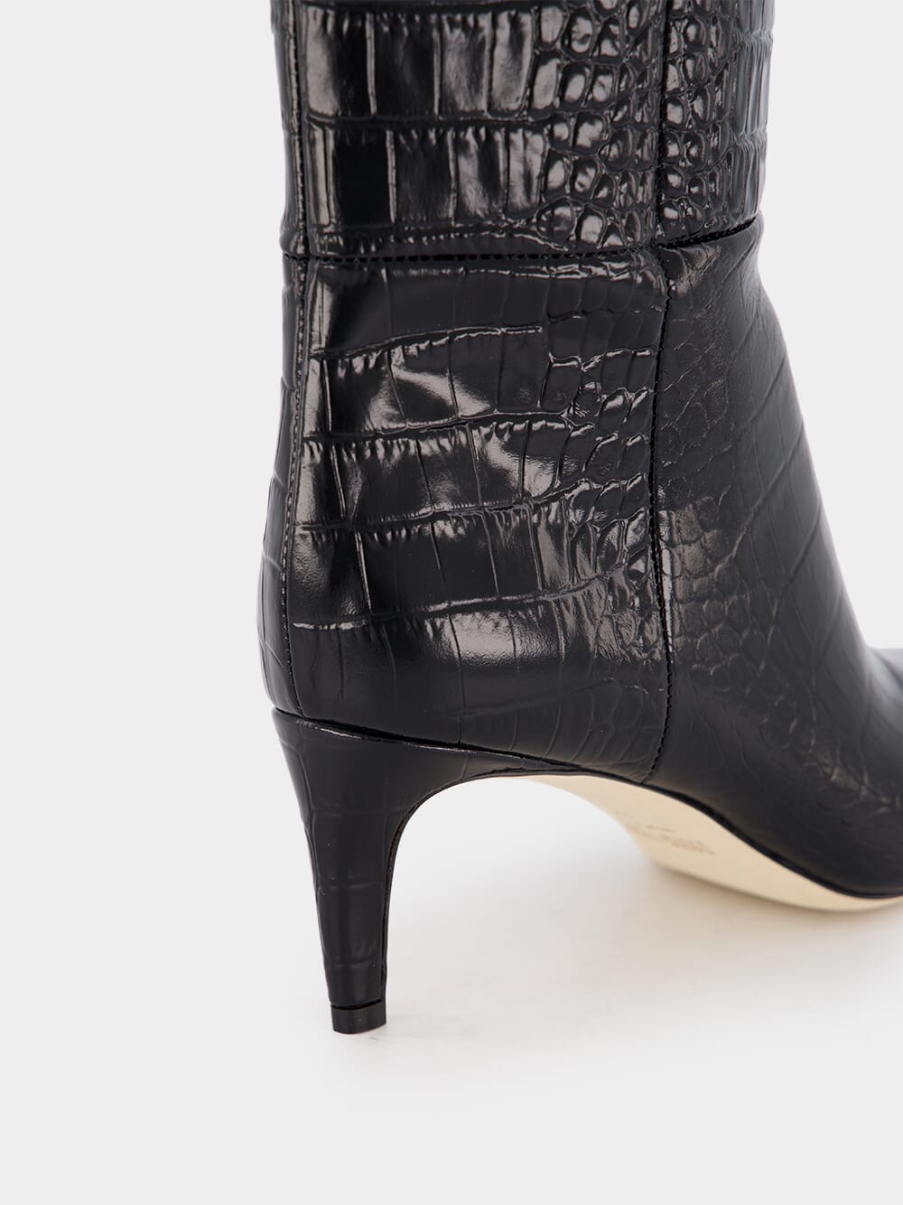 Paris TexasStiletto 60mm croc-effect leather knee boots at Fashion Clinic