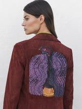 PaulaPaula Embroidered Leather Blazer at Fashion Clinic