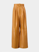 PaulaVenus High-Waist Leather Pants at Fashion Clinic