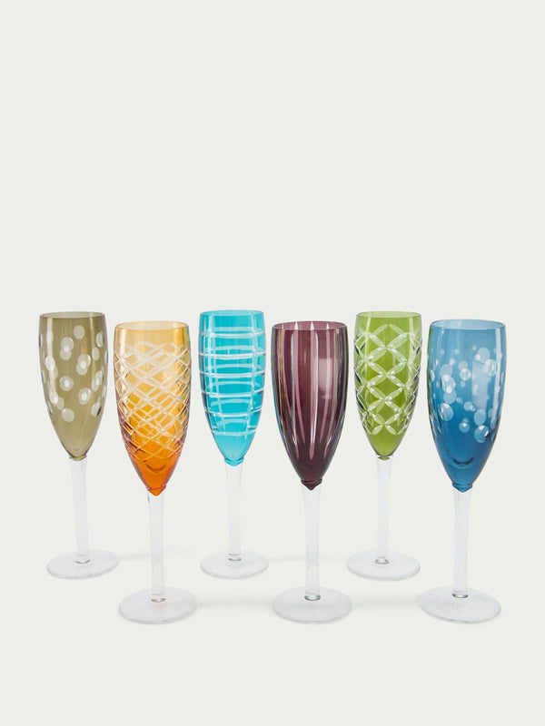Pols PottenChampagne Cuttings Glasses Set of 6 at Fashion Clinic