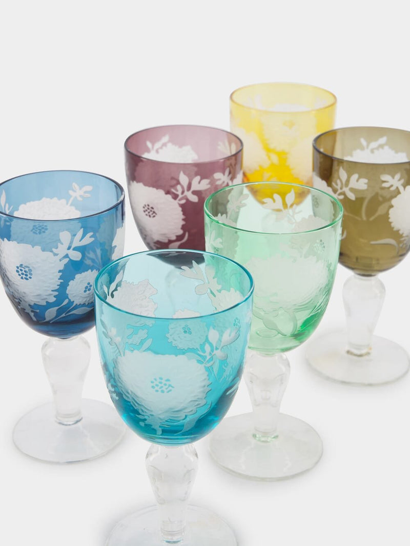 Pols PottenSet of 6 Peony Wine Glasses at Fashion Clinic