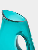 Pols PottenTurquoise Glass Jug at Fashion Clinic