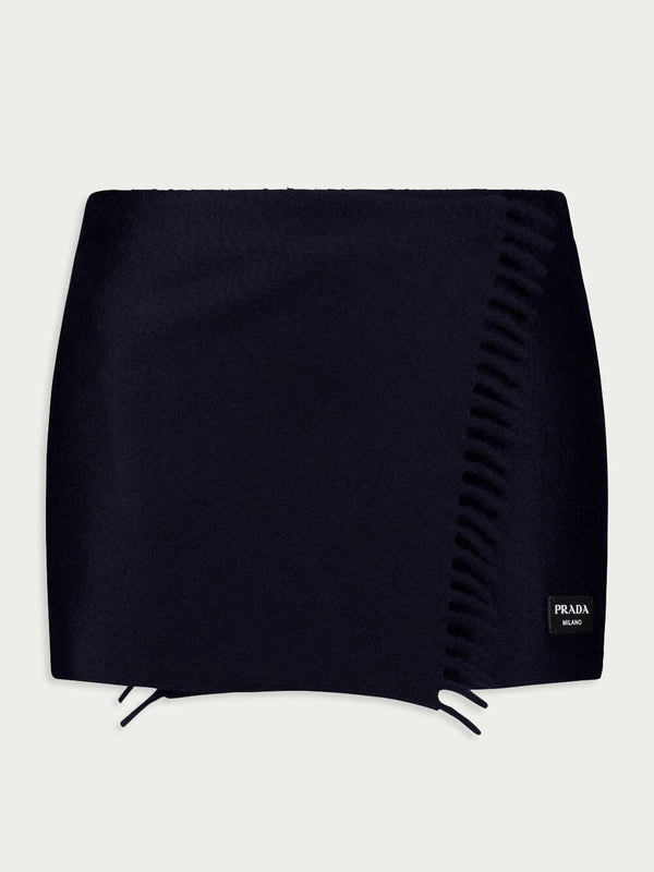 PradaFringed Cashmere Miniskirt at Fashion Clinic
