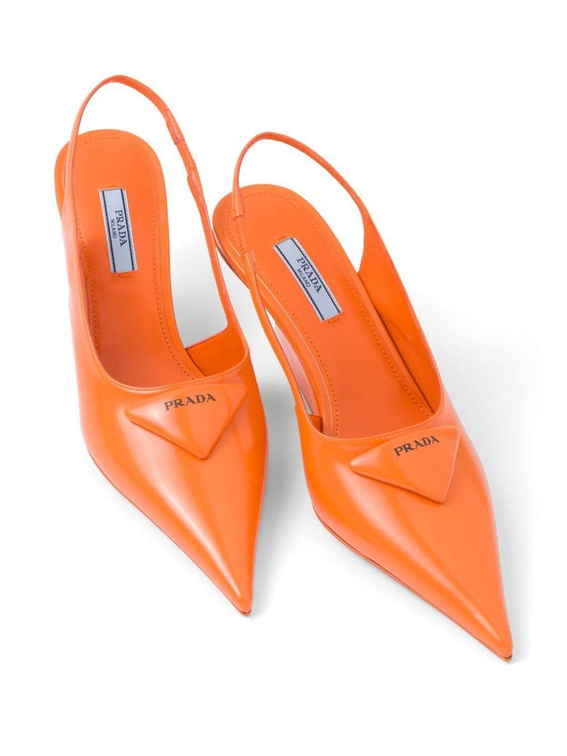 Prada Slingback Pumps Orange Fashion Clinic